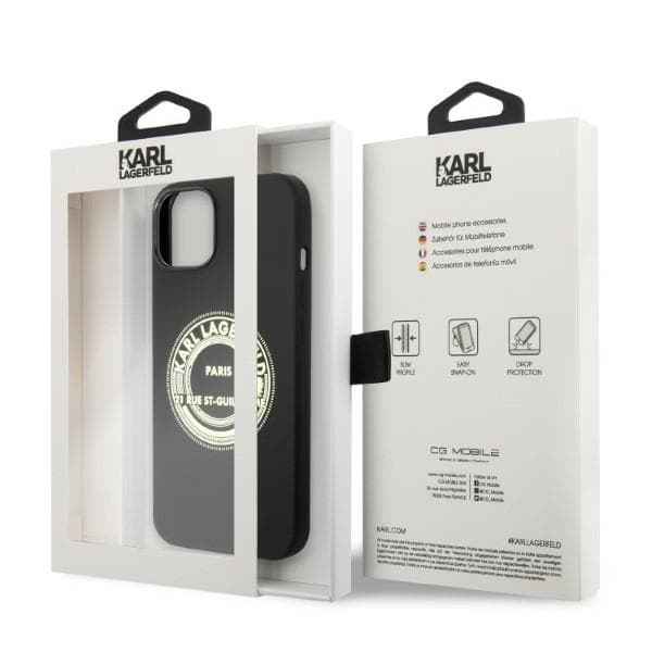 Karl Lagerfeld Silikone RSG Etui til iPhone 14 Plus, Sort