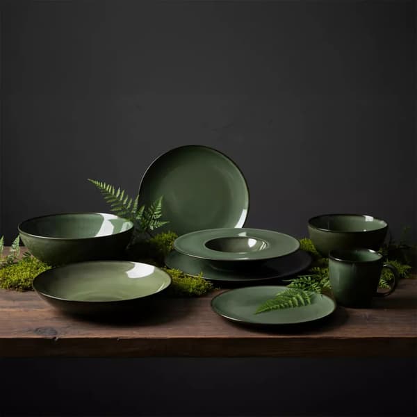 MOSS porcelænsskål 15 cm grøn DUKA