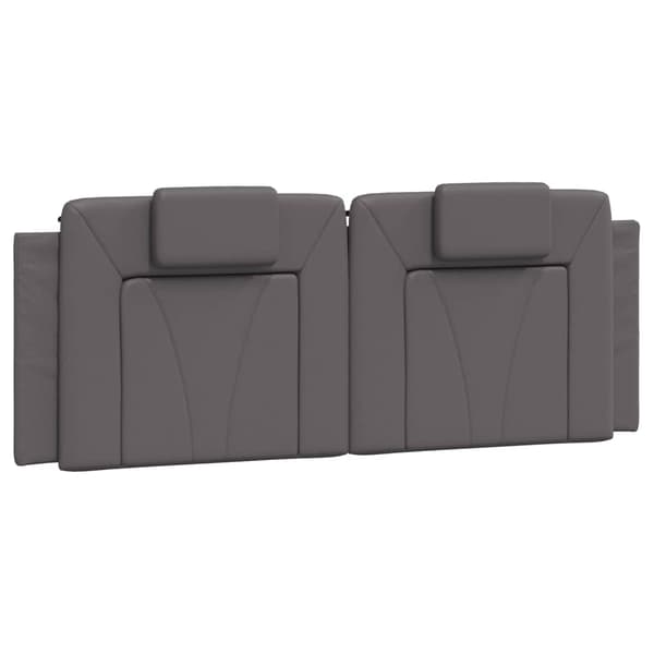 vidaXL hovedgærdehynde, grå, 120 cm, kunstlæder