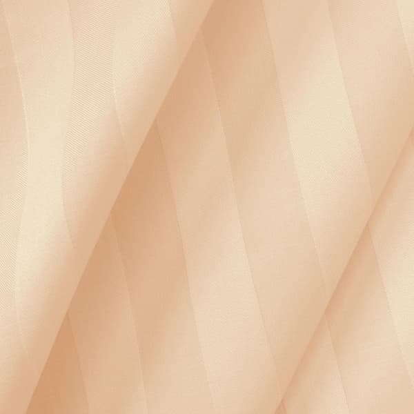 Pudebetræk 50x60 bomuld med bambusfiber, beige striber