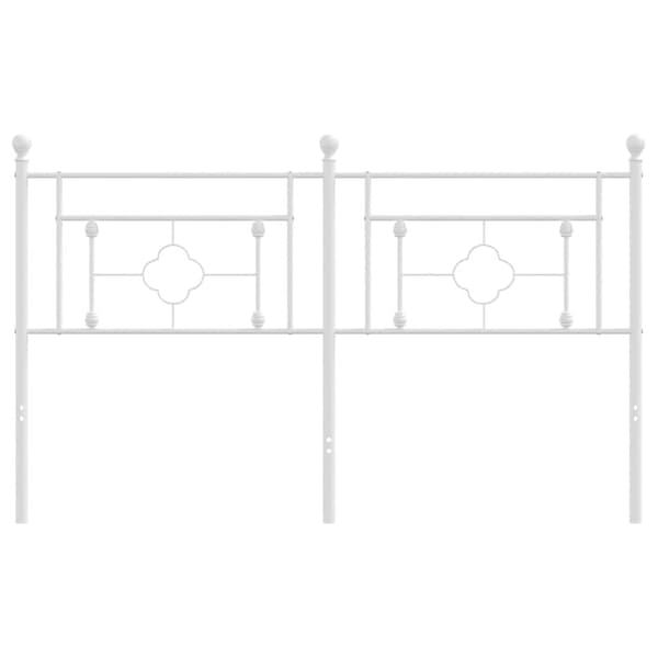 vidaXL metalsengegavl hvid 160 cm