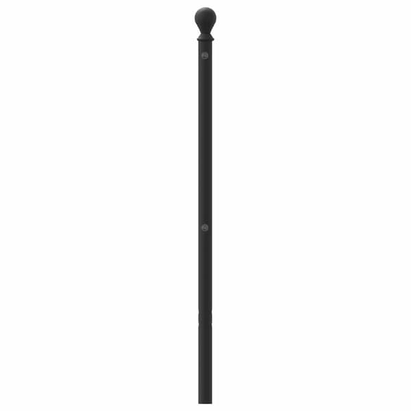 vidaXL metalsengegavl, sort, 193 cm