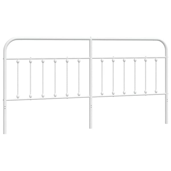 vidaXL metalsengegavl hvid 193 cm