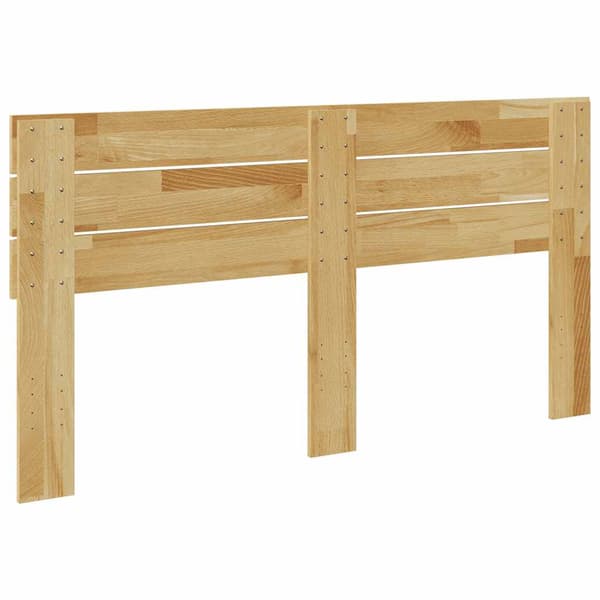 vidaXL sengegavl 135 cm massivt træ egetræ