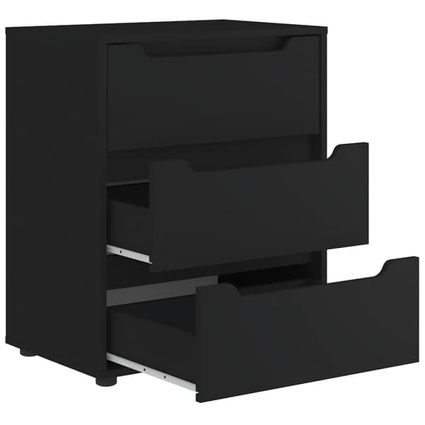 vidaXL kommode "VISNES" sort 60x40x73 cm limet træ