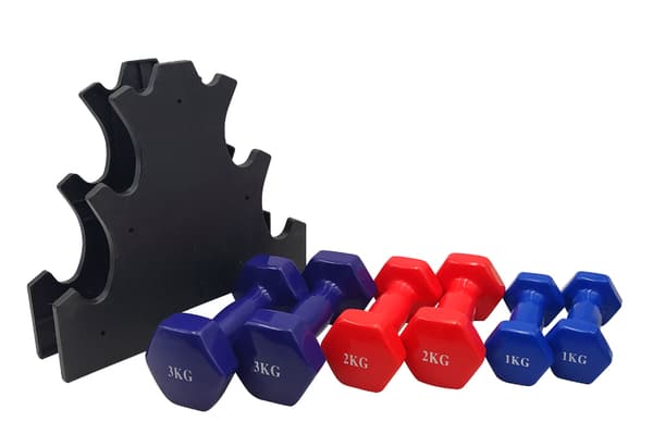 6-delat hantelsæt 1-2-3 kg