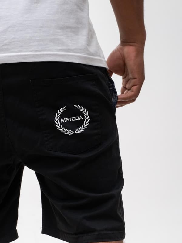 Svarta Method Sport Laurel-shorts för män