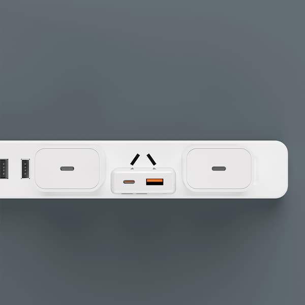 GaN A30EUL 30W USB-A USB-C Väggladdare - Vit