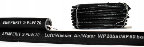 Gummi luftvattenslang SEMPERIT PLW20 1/2 DN13 1m