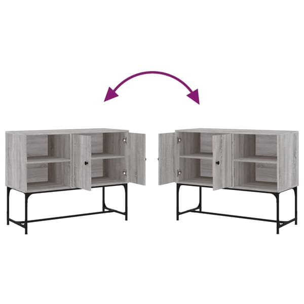 vidaXL kommode, grå Sonoma-eg 100x40x79,5 cm, træbaseret materiale