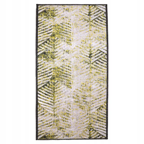 [5] Fløjlstæppe til hjemmet 67x100cm Spindelvæv Gul D6881