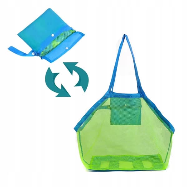 Pose til returflasker af plastik, foldbar, let, genanvendelig