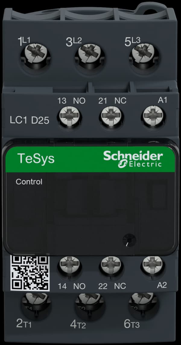 Effektkontaktor TeSys D AC3 25A 3P 1NO 1NC spole 230VAC boxterminaler
