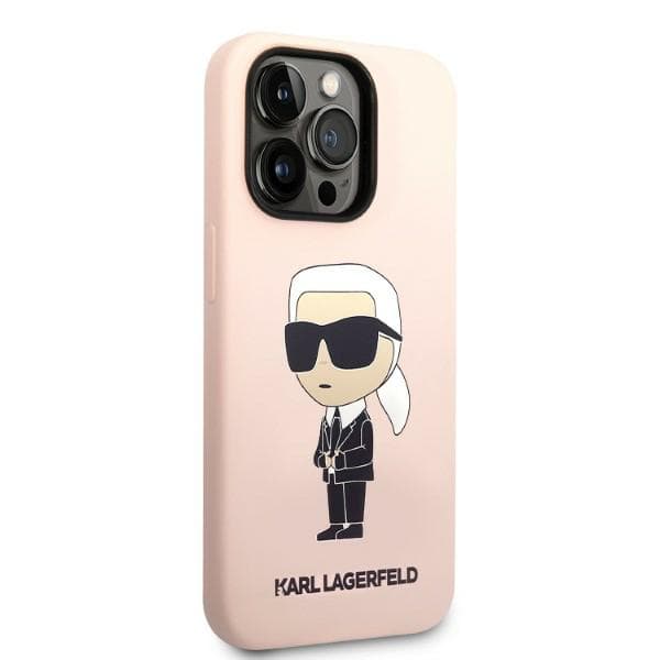 Karl Lagerfeld Silikone Ikonik Etui til iPhone 14 Pro, Pink