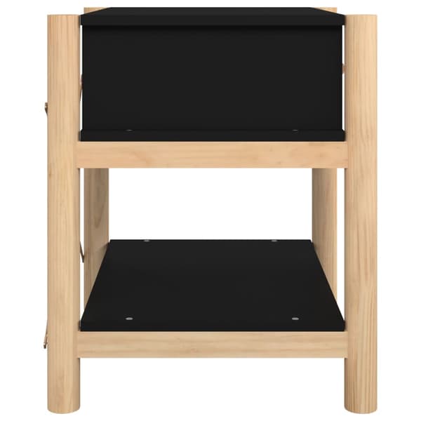 vidaXL sengeborde 2 stk. sorte 42x38x45 cm træbaseret materiale