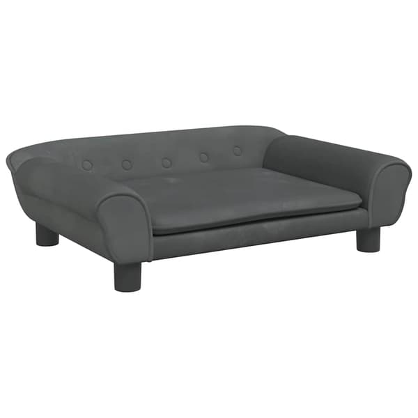 vidaXL Lasten sohva tummanharmaa 70x45x26 cm sametti