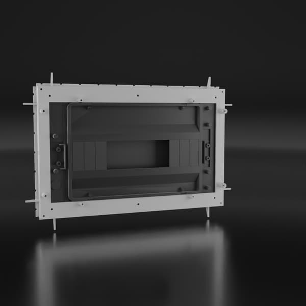 Infälld fördelningscentral IP65 12 moduler 990.12.INOX ML 0050