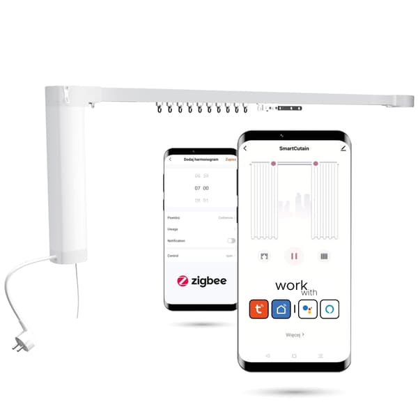 WiFi (Zigbee 3.0) Tuya elektrisk gardinstang 3,2m - komplet sæt