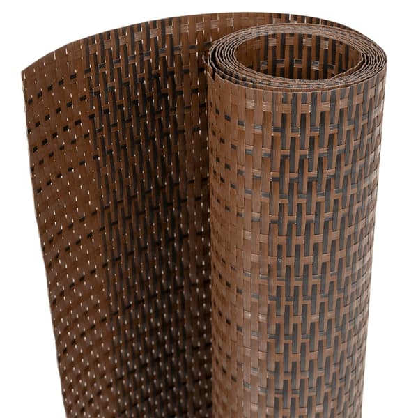 vidaXL balkonskærm brun og sort 600x80 cm polyrattan