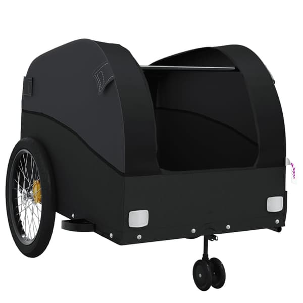 vidaXL cykelanhænger, sort, 45 kg, jern