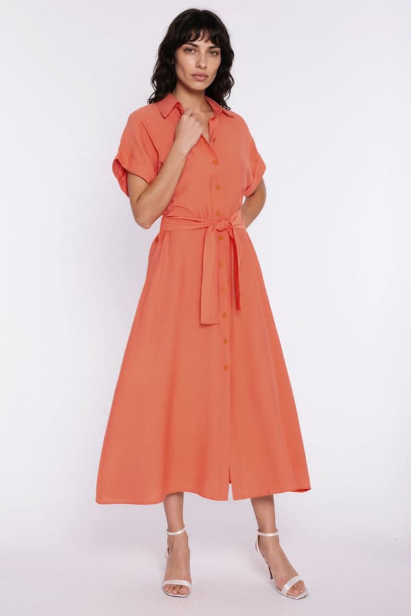Skjortklänning - orange 36/38