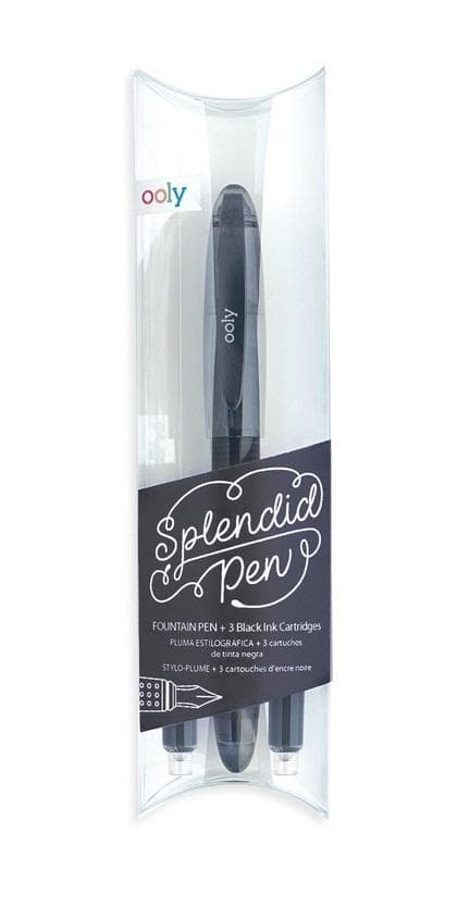 Splendid fyldepen sort + 3 patroner