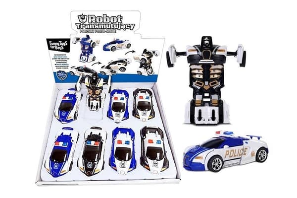 Politirobotbil 12 cm mix