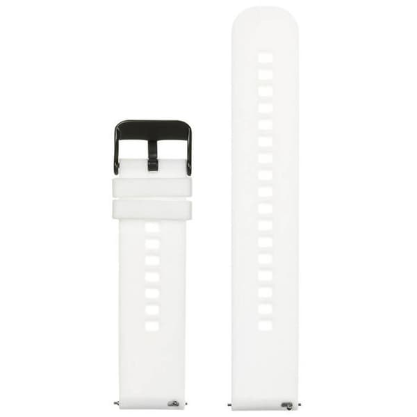 Gummirem til ur U27 - hvid/sort - 22mm
