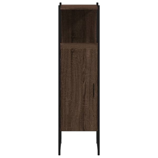 vidaXL badeværelsesskab brunt egetræ 33x33x120,5 cm
