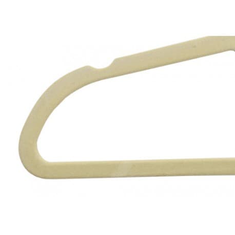 Maxi fløjlsbøjle, sæt med 5 - beige