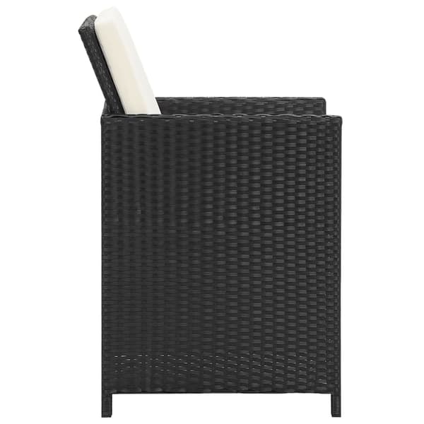 vidaXL Puutarhatuolit, 4 kpl, musta, polyrottinki