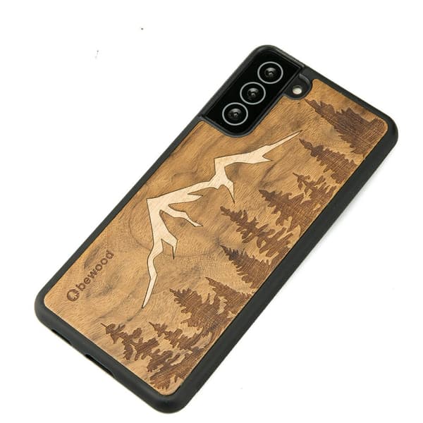 Træcover til Samsung Galaxy S21 MOUNTAINS IMBUIA