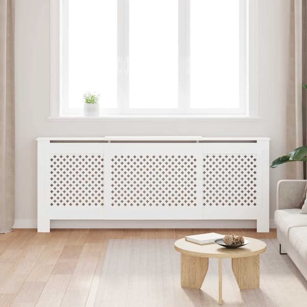 vidaXL MDF-elementskydd vit 205 cm