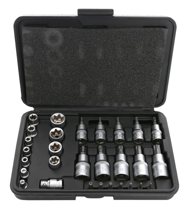 Torx-bits- och hylsnyckelsats, 30 delar, KD10242