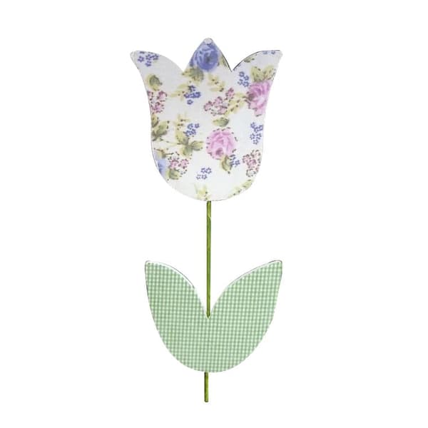 Trætulipan i ljunggråt, størrelse 27x10cm