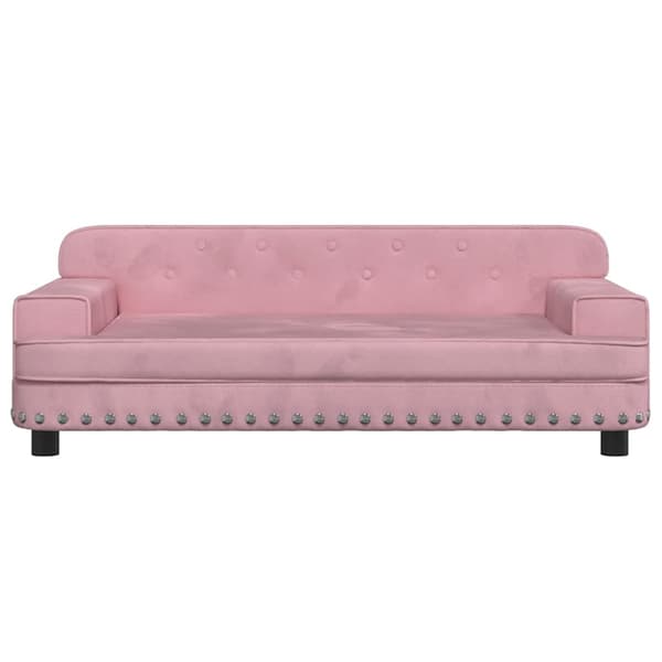 vidaXL Hundbädd, Rosa, 90x53x30 cm, Sammet