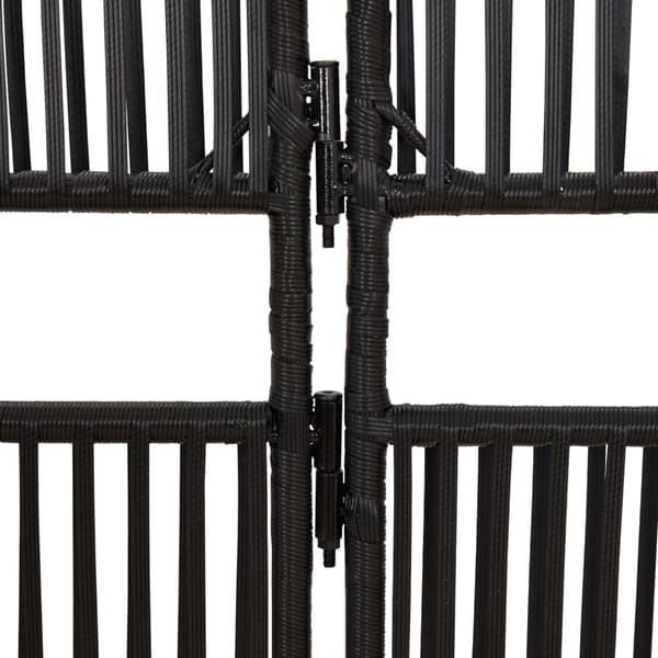 vidaXL 5-panelsskärm, svart, polyrotting