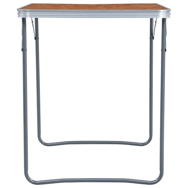 vidaXL foldbart campingbord med metalramme 80x60 cm