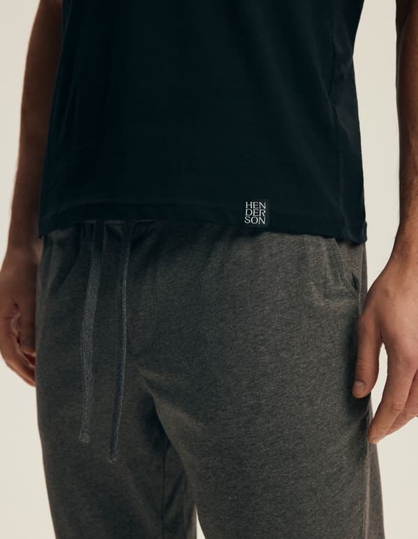Marc Henderson Herrepyjamas | Sort, Grå XXL