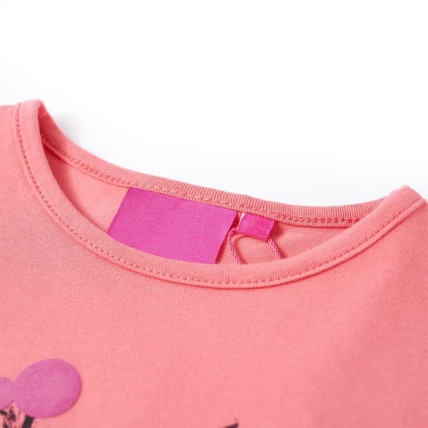 Barn långärmad T-shirt, rosa, 128