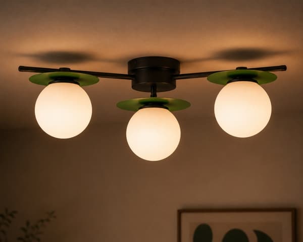 Loftlampe 3xE14 Luma Sort/Khaki