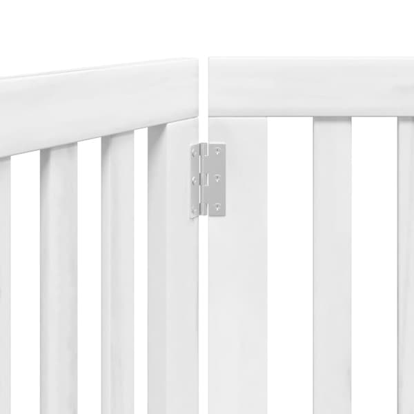 vidaXL foldbart sikkerhedsgitter til hunde, 3 paneler, hvid, 150 cm