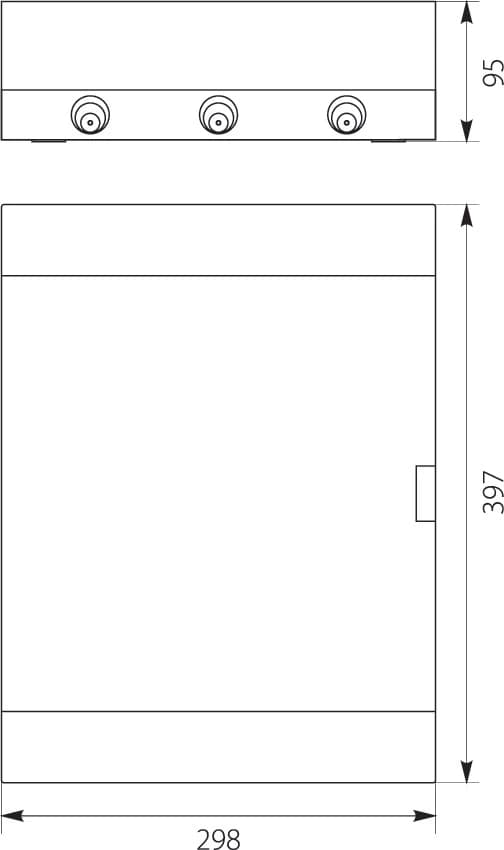 Overflademonteret multimediefordelingstavle SRn 24x moduler Stikpanel hvid