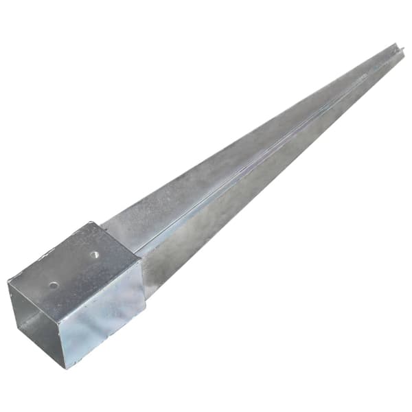 vidaXL Markpinnar, 2 st, Silver, 10x10x76 cm, Stål