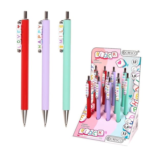 Blokpen med perler (12 stk.)