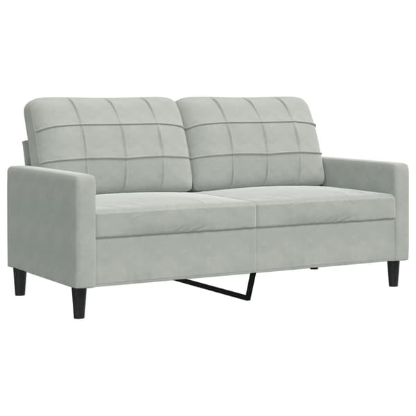 vidaXL 2-sitssoffa ljusgrå 140 cm klädd i sammet