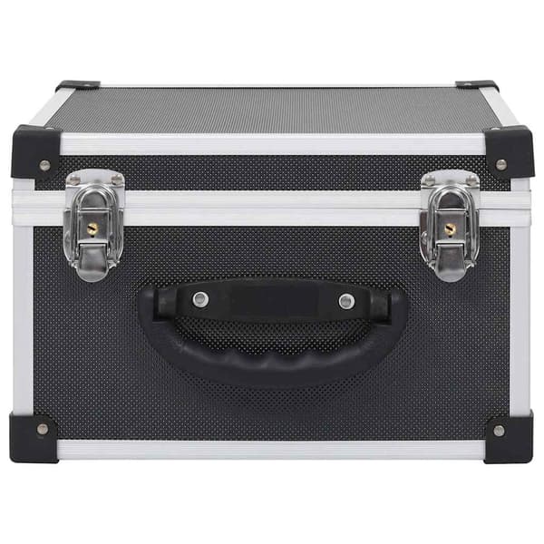 vidaXL 40-disks CD-etui, aluminium, ABS, sort