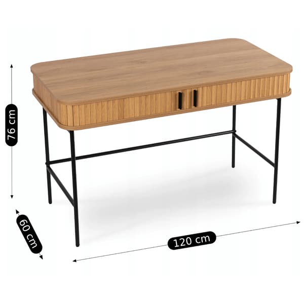 Trish udtrækbart skrivbord 120 cm mørkegrå moderne loft