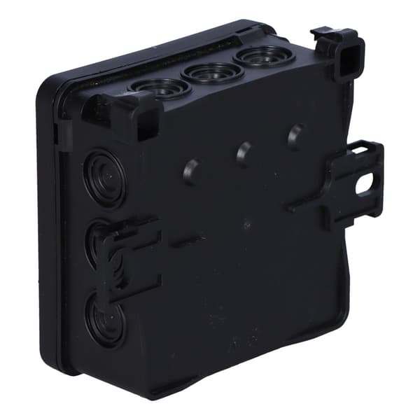 NS6 FASTBOxHOOK väggmonterad installationsdosa, 85x85x40mm, svart