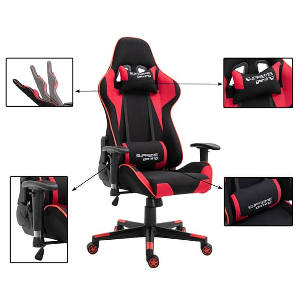 Fåtölj Gaming PlayMaker svart/röd